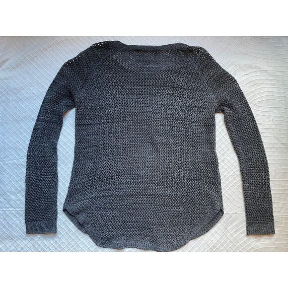 Paper Crane Anthropologie Women's Med Sweater Long Sleeve Open Knit Crochet Look - Picture 8 of 8